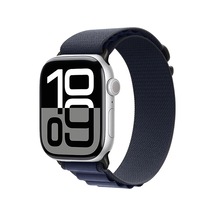 Watch 10 42mm Uyumlu Nvth Krd-74 Hasır Kordon-siyah-mavi
