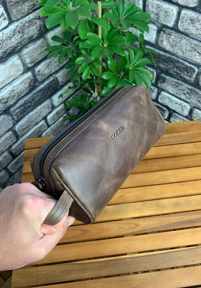 Guard Antik Kahverengi Unisex Deri El Çantası Çok Renkli