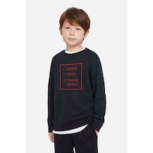 Tshirthane Altered Carbon Status Baskılı Unisex Çocuk Siyah Sweatshirt