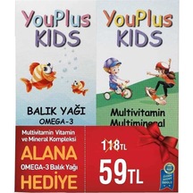 Youplus Kids Multivitamin Balık Yağı Omega 3 Hed