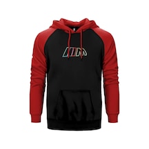 Bmw M Power Neon Kırmızı Renk Reglan Kol Kapşonlu Sweatshirt Kırmızı