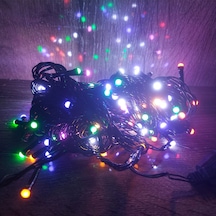 10 M 100 Led Damla Uçlu Led Işık Rgb Işık Siyah Kablo Çok Renkli