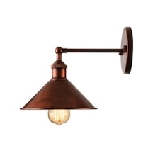 Riolight Retro Bakır Eskitme Metal Aplik Şapka Çapı 23cm Eskitme