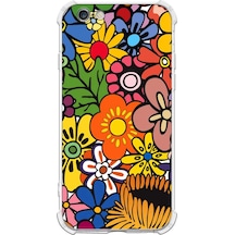 Apple Uyumlu iPhone 6s Retro Color 2 Baskılı Şeffaf Köşe Korumalı Antişok Kılıf