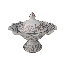 Kütahya Porselen Hanedan Şekerlik 22 cm Dekor No:3678 Platin