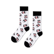 Carnaval Socks Beyaz Yummy Desenli Renkli Çorap Çok Renkli