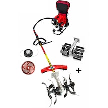 Öm-ka Royal Benzinli Sırt Tırpan + Çift Toprak Çapalama Aparatı 52 Cc 4.6 Hp 3400 W