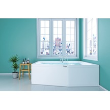 Shower Pentamega Beşgen Özel Küvet 110x130x190