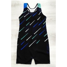 My Kids Wear Kız Çocuk Deniz Yüzücü Mayoları Mavi - Kırmızı
