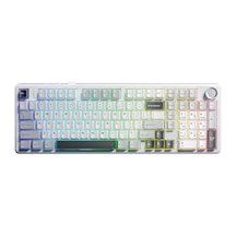 Aula F99 Pro 3 Modlu Rgb Hot Swap Mekanik Star Vector Switch Kablosuz Makrolu Klavye Gri