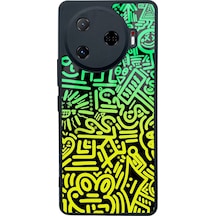 Tecno Camon 30 Pro Neon Geometrik Tasarımlı Glossy Telefon Kılıfı Çok Renkli