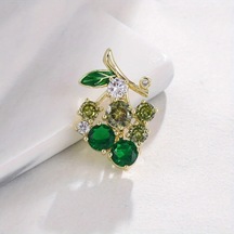 Emaye Sarı Limon Kadın Broş Düğün Partisi Turuncu Nedensel Broş Iğne F4-5-263 F4-5-263 Çok Renkli