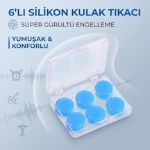 Silikon Kulak Tıkacı - 6'lı Özel Kutulu - Su Geçirmez Ve Gürültü Diğer