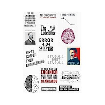 Mühendis - Engineer Tasarımlı 15 ' Li Sticker Seti 1