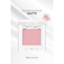 Yumuşak Dokulu, Dökülme Yapmayan Mat Tekli Göz Farı Modern Shadow Matte 105 From Pink 105 From Pink