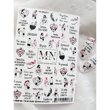 Nail Art Slider Stiker Tropik Yaz W138