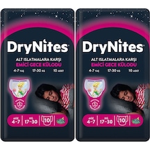 Drynites Emici Gece Külot Bez Kız 4-7 Yaş 17-30 Kg Large 20 Adet L 2'li