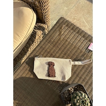Bolergıashop Perrqueno Canvas İhtiyaç Çantası Kahverengi Punch İşleme