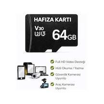 64gb V30 Hafıza Kartı Araç Ve Güvenlik Kamerası Video Kayıt Class 10 100mb/s Micro Sd Kart