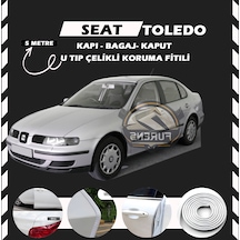 Seat Toledo Oto Araç Kapı Koruma Fitili 5 Metre Parlak Beyaz Renk