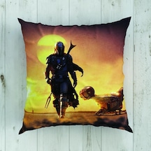Taç Lisanslı Kırlent Mandalorian 40x40