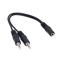 3.5Mm Stereo Dişi 2 X 3.5Mm Stereo Erkek Kablo
