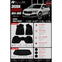 Skoda Kodiaq 2024-2026 Araca Özel 3d Paspas + 3d Bagaj Havuzu
