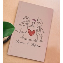 Bk Gift Kişiye Özel Sevgili İsimli Sert Kapaklı Pudra Pembesi Lastikli Defter , Arkadaşa Hediye, Yeni İş Hediyesi, Doğum Günü Hediyesi-1 Pembe