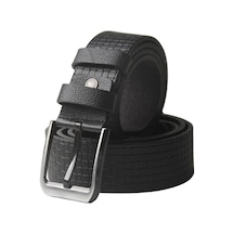 Deepsea Siyah %100 Hakiki Deri Erkek Kemer Kare Desenli Kolay Kısaltılabilir Spor Kemer 2602682
