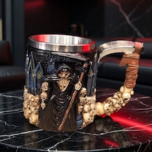 Zvnm 3d İskelet Tasarımlı - Paslanmaz Çelik İçli - Gotik Kupa Bardak Zcv12 Renkli