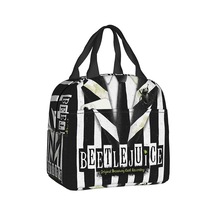 Tim Burton Beetlejuice Korku Filmi Öğle Yemeği Kutusu Kadın Soğutucu Çanta Termal Gıda Yalıtımlı Öğle Yemeği Çantası Çocuk Okul Çocuk Piknik Çantaları 13 Çok Renkli