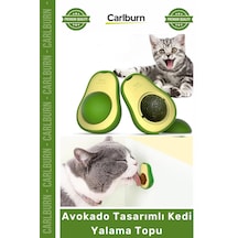Petshop Kedi Otu Topu Doğal Diş Temizleyici Sağlıklı Eğitici Avokado Tasarımlı Kedi Yalama Topu