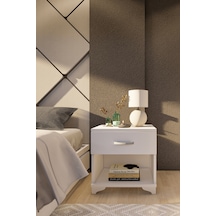 Metalia Gm 026 Beyaz Tek Çekmeceli Komidin