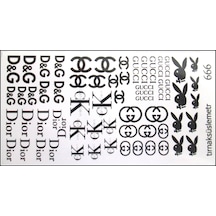 Sanel Gucci Dior D&G Tırnak Dövme Nail Art 666