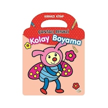 Çantalı Renkli Kolay Boyama- Kırmızı Kitap