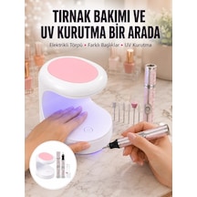 Zenvia Tırnak Matkabı Ve Led Oje Kurutucu 2 Li Profesyonel Bakım Seti Yeni Nesil Znv2026