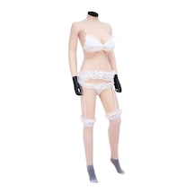 Kumıho Silikon Meme Protezi Transseksüel Crossdresser İçin Kol Bodysuit Ve Kateterli Yapay Göğüsler - Dördüncü Nesil - D Cup Temel Versiyon