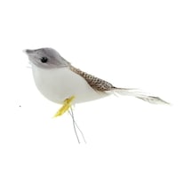 Süsle Bebek Ve Parti Tüylü Yapay Kuş, 7,50 Cm - 1 Adet Natural Diğer