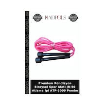 Premium Kondisyon Bireysel Spor Aleti Jr-50 Atlama İpi Atp-3000 Pembe