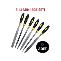 Mini Eğe Seti Çelik Törpü Takımı 6 Parça Ahşap Set Üçgen Kare Düz Yuvarlak Çok Amaçlı Hobi Set