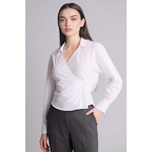 Defacto Fıtted Gömlek Yaka Bengalin Uzun Kollu Gömlek G9684ax26spwt36 Beyaz-wt36