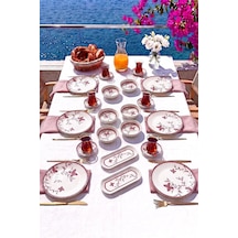Rose Garden Harmony 20 Parça 6 Kişilik Kahvaltı Takımı Lüx Kahvaltı Seti Diğer