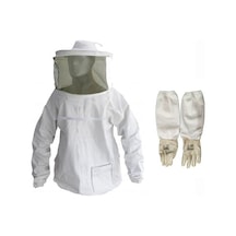 Sedef Beekeeping Arıcı Mont Maske + Arıcı Uzun Eldiven Kıyafet Set M