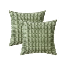 Tr 2'li Set Yumuşak Kadife Yastık Kılıfı 50 X 50 Cm, Dekoratif Sevimli Kare Yastık Kılıfları Izgara Kırlent K Diğer