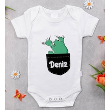 Bitmeyenkartus Bk Kids Isimli Bebek Body Zıbın - Model 36 Beyaz