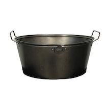 Trendesk Oval Açaçaklı Metal Buz Kovası ,şişe Şampanya Soğutucu Buz Kovası 15 Lt Siyah