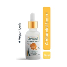 Leke Karşıtı Gözenek Sıkılaştırıcı Aloe Vera Panthenol Vegan C Vitamini Cilt Bakım Serumu 30 Ml