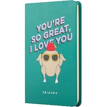 Mabbels Sert Kapak Lastikli Mini Defter Friends Hindi Yeşil 80 Yp 9x14 Dft-388296 Çok Renkli