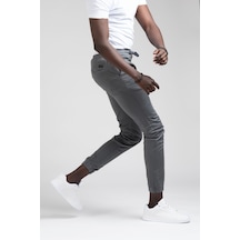 Fbı Jeans Dar Ve Lastikli Paça Beli İplikli Kanvas Kumaş Slimfit Jogger Pantolon 001