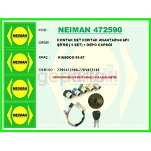 Kontak Set Kontak Anahtari Kapi Şifre 5 Set Depo Kapağı Kangoo 1998-2007